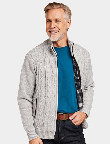 Pegasus Fleece Lined Cable Knitted Zipper - MD084